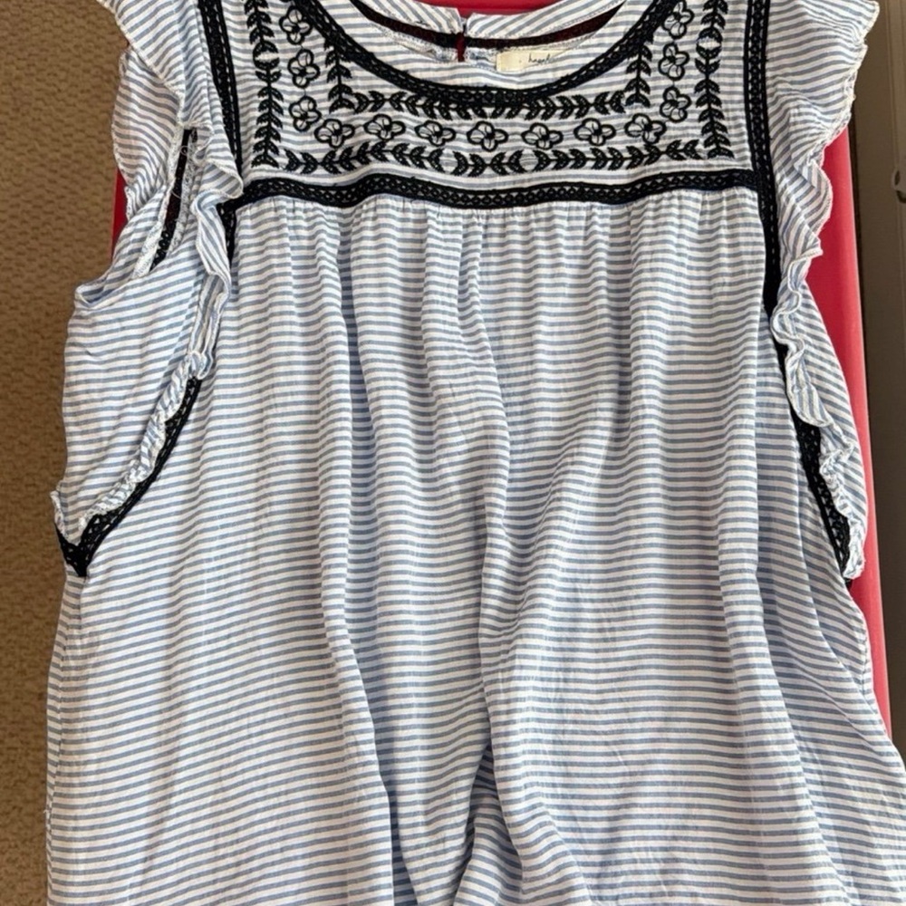 Hazel Black and White Embroidered Blouse